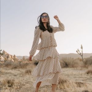 Zara sheer polka dot dress